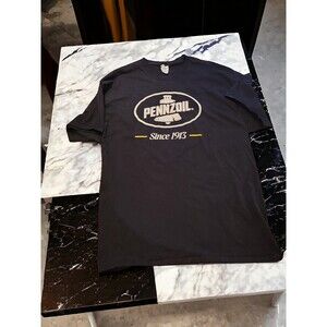 T Shirt Pennzoil Since 1913 XL Port Company Black White Short Sleeve Vintage